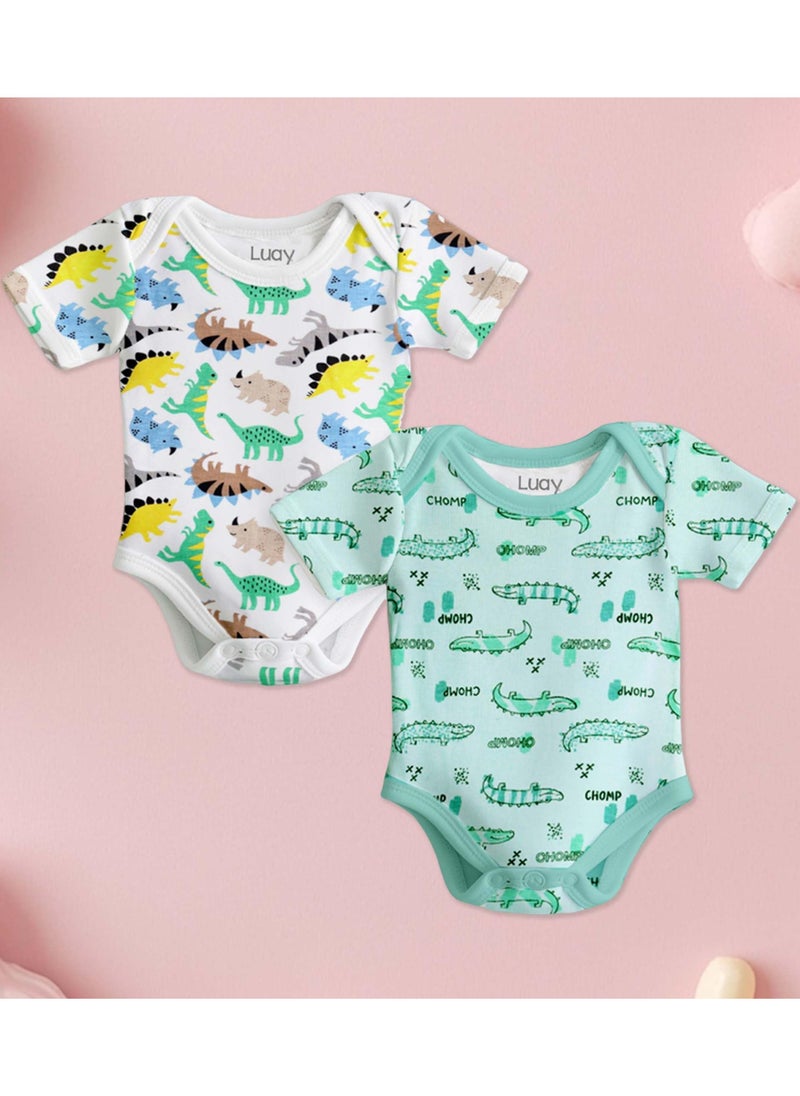 100% Organic Cotton  Based Onesies | Sleepsuits| Night Suits|Jumpsuit | Wondersuit for Baby Boys & Baby Girls, New-Born, infants,Toddlers_ Including Vibrant Pattren & Colors Create festive look