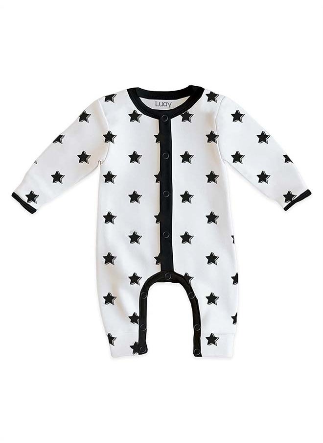 LUAY 100% Cotton Full Sleeves Star Printed Baby Romper,Bodysuit Jumpsuit for Baby Girls & Baby Boy 18-24 M