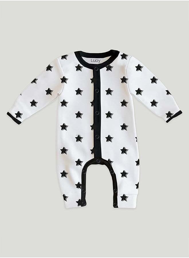 LUAY 100% Cotton Full Sleeves Star Printed Baby Romper,Bodysuit Jumpsuit for Baby Girls & Baby Boy 18-24 M