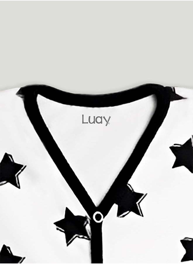 LUAY 100% Cotton Full Sleeves Star Printed Baby Romper,Bodysuit Jumpsuit for Baby Girls & Baby Boy 18-24 M