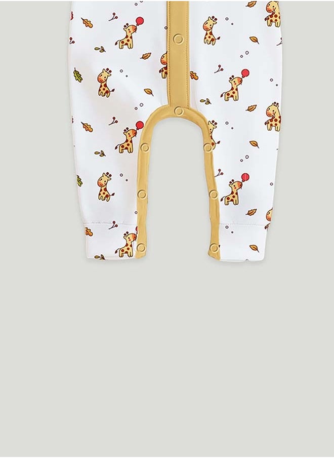 LUAY 100% Cotton Full Sleeves Giraffe Printed Baby Romper,Bodysuit Jumpsuit for Baby Girls & Baby Boy 18-24 M