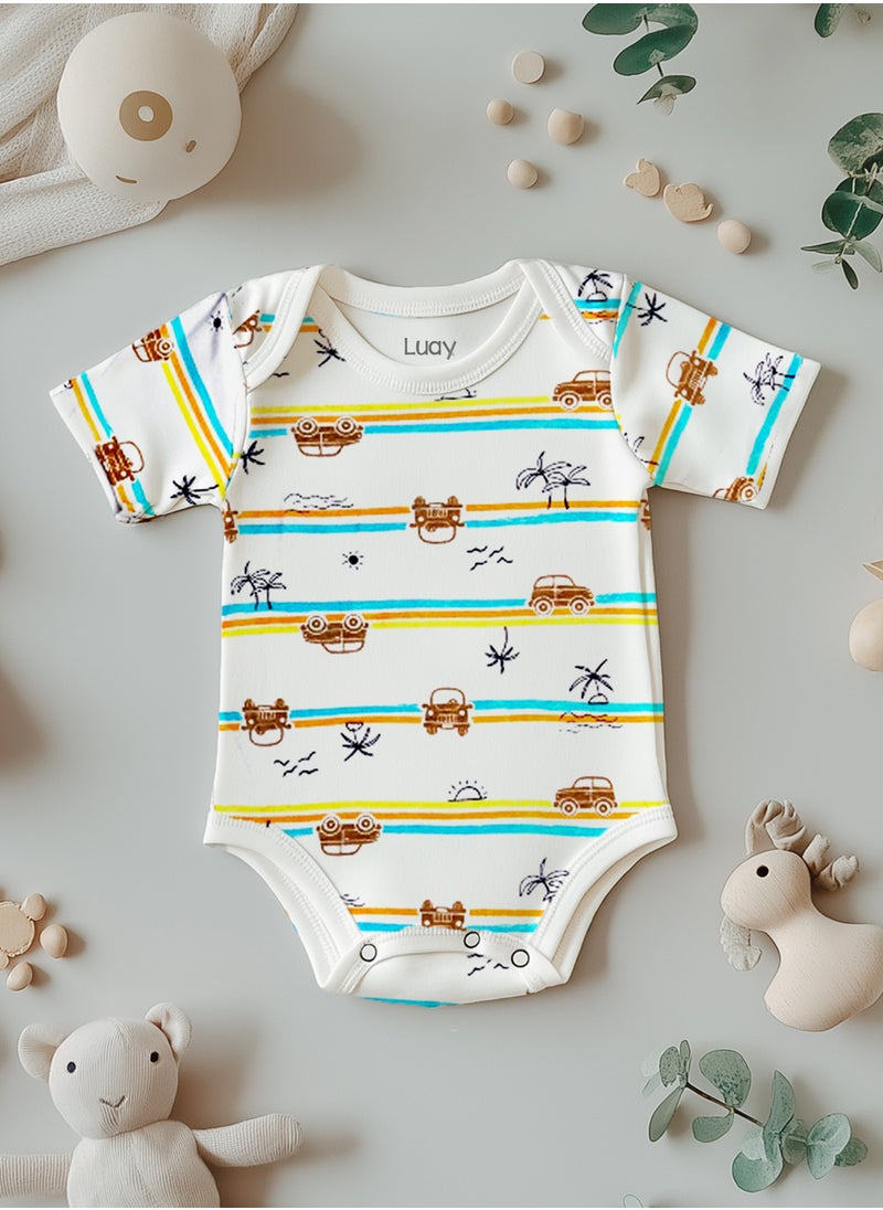 100% Organic Cotton  Based Onesies | Sleepsuits| Night Suits|Jumpsuit | Wondersuit for Baby Boys & Baby Girls, New-Born, infants,Toddlers_ Including Vibrant Pattren & Colors Create festive look