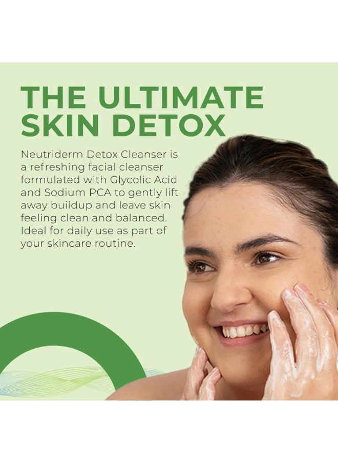 Detox Facial Cleanser,Gentle Exfoliating Face Cleanser With Glycolic Acid&Sodium Pca For Glowing Skin,Ultra Hydrating Facial Wash-Glycolic Acid Face Wash For Normal To Oily Skin-120 Ml