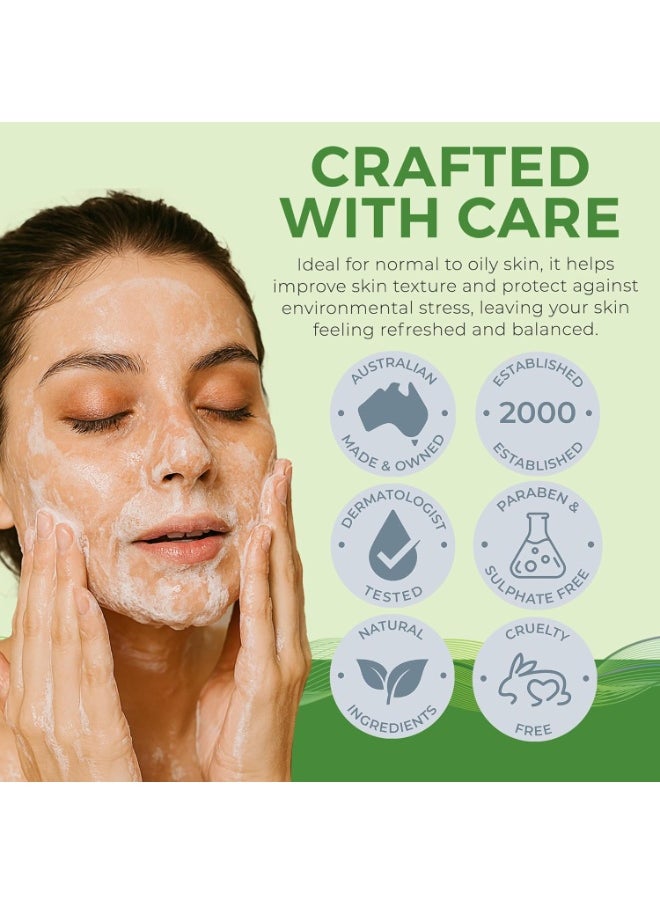 Detox Facial Cleanser,Gentle Exfoliating Face Cleanser With Glycolic Acid&Sodium Pca For Glowing Skin,Ultra Hydrating Facial Wash-Glycolic Acid Face Wash For Normal To Oily Skin-120 Ml