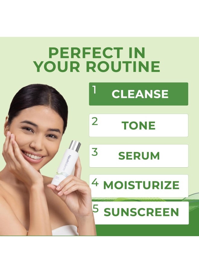 Detox Facial Cleanser,Gentle Exfoliating Face Cleanser With Glycolic Acid&Sodium Pca For Glowing Skin,Ultra Hydrating Facial Wash-Glycolic Acid Face Wash For Normal To Oily Skin-120 Ml