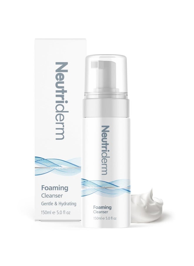 Foaming Cleanser Face Wash For Dry Skin: Ultra Hydrating Facial Cleanser With Niacinamide, Vitamin C, Provitamin B5 Cleansing Foam - Facial Wash Removes Makeup & Impurities - 150 Ml