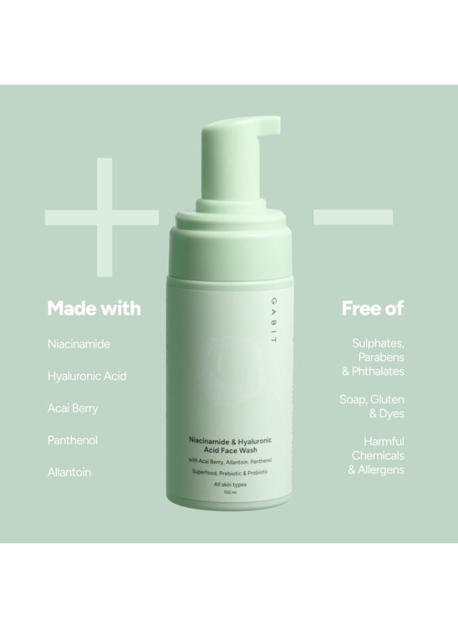 Radiant & Clear Skin Kit | With Niacinamide & Hyaluronic Face Wash, 8% Vitamin C & Alpha Arbutin Face Serum | Boosts Glow, Reduces Pigmentation & Dark Spots | Men & Women, All Skin Types, 130ml