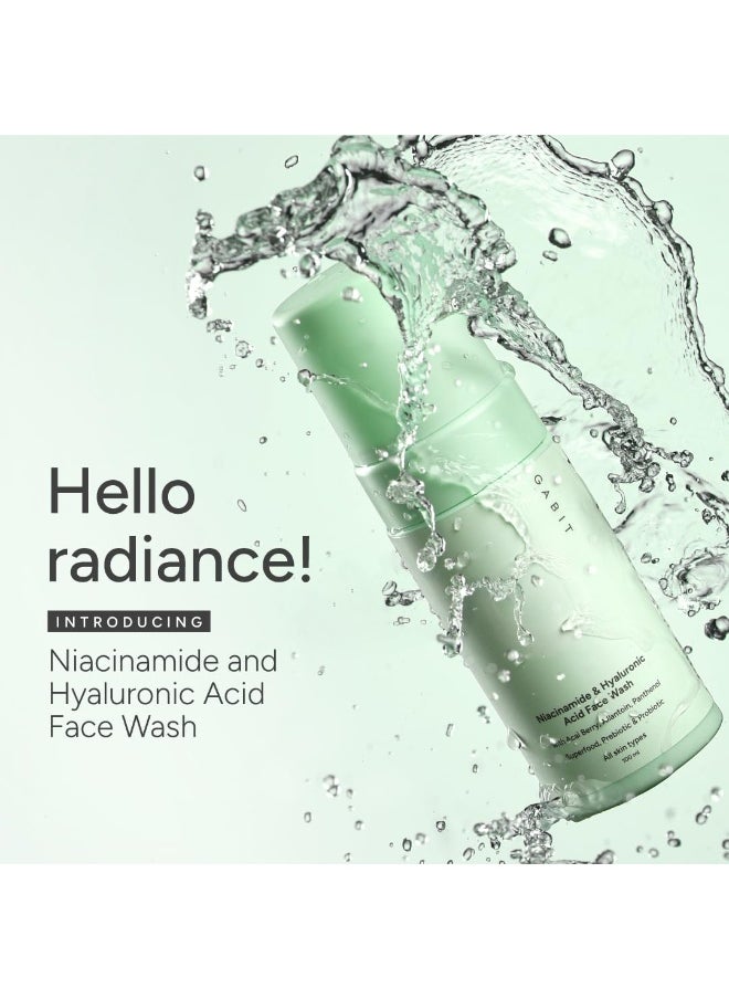 Radiant & Clear Skin Kit | With Niacinamide & Hyaluronic Face Wash, 8% Vitamin C & Alpha Arbutin Face Serum | Boosts Glow, Reduces Pigmentation & Dark Spots | Men & Women, All Skin Types, 130ml