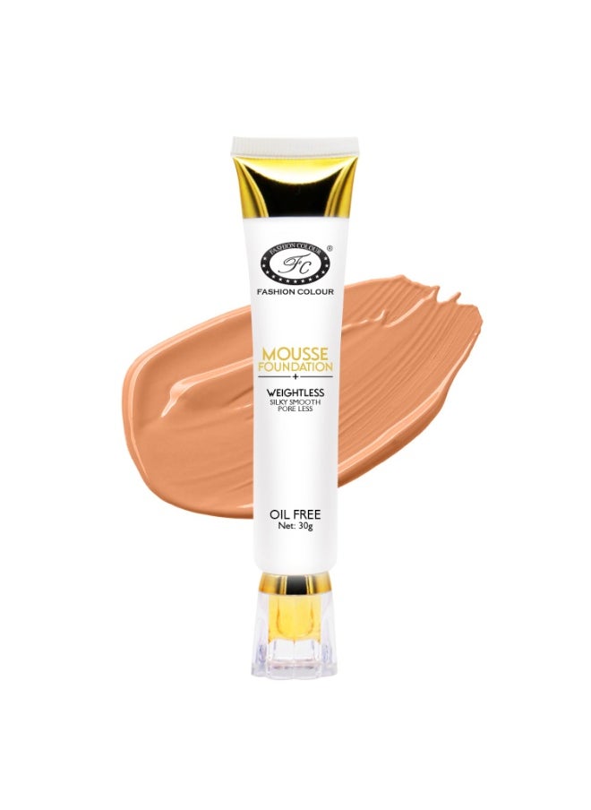 Lightweight Mousse Foundation Matte Finish Oil Free Longwear Smooth Texture 30gm Shade 02