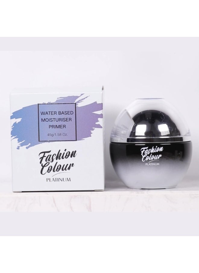 Platinum Water-based Moisturizer Primer Lightweight Brightens Skin Enhances Glow Non-Greasy Fresh Glowing Skin For Men & Women 45 g