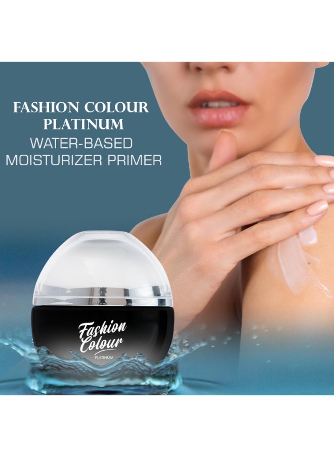 Platinum Water-based Moisturizer Primer Lightweight Brightens Skin Enhances Glow Non-Greasy Fresh Glowing Skin For Men & Women 45 g