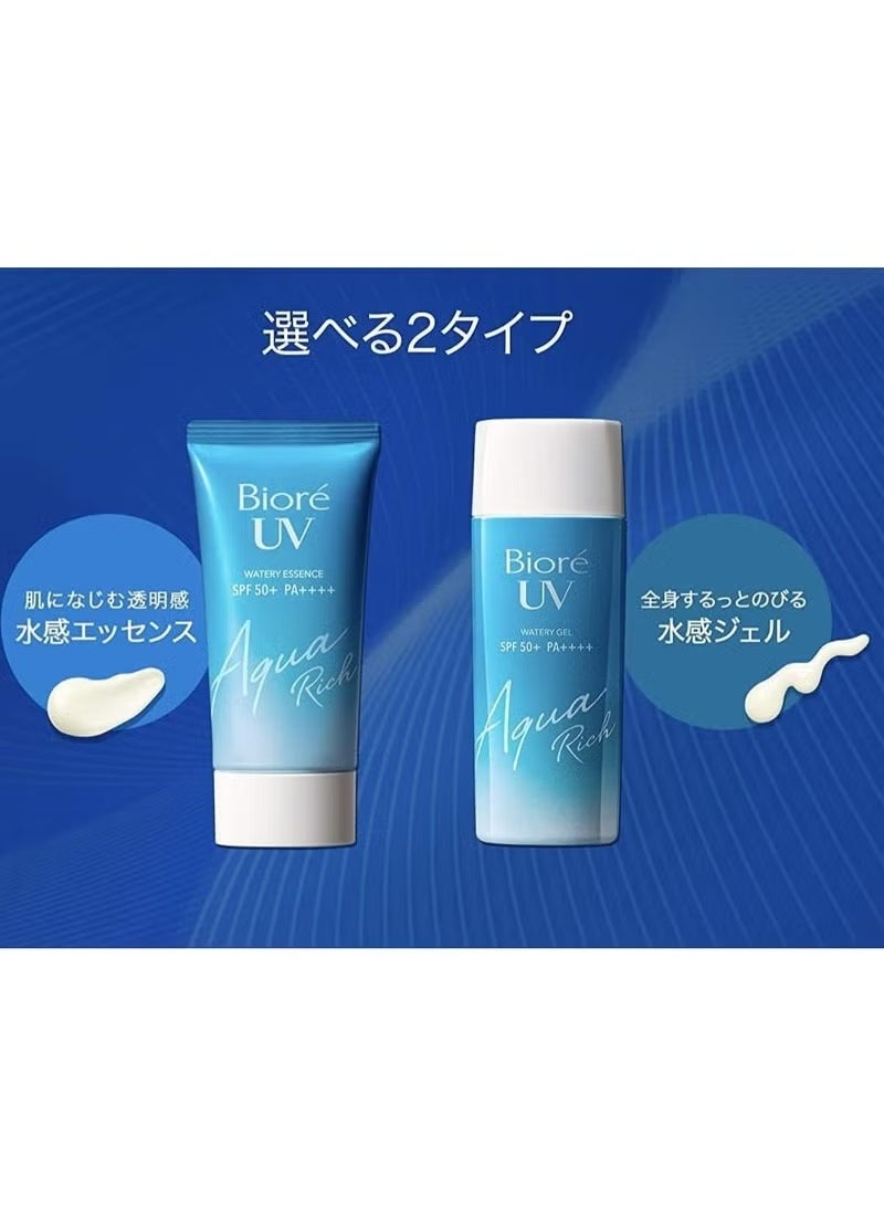 BIORÉ UV Aqua Rich Watery Gel Sunscreen SPF 50+ Pa++++90g,Pack of 2