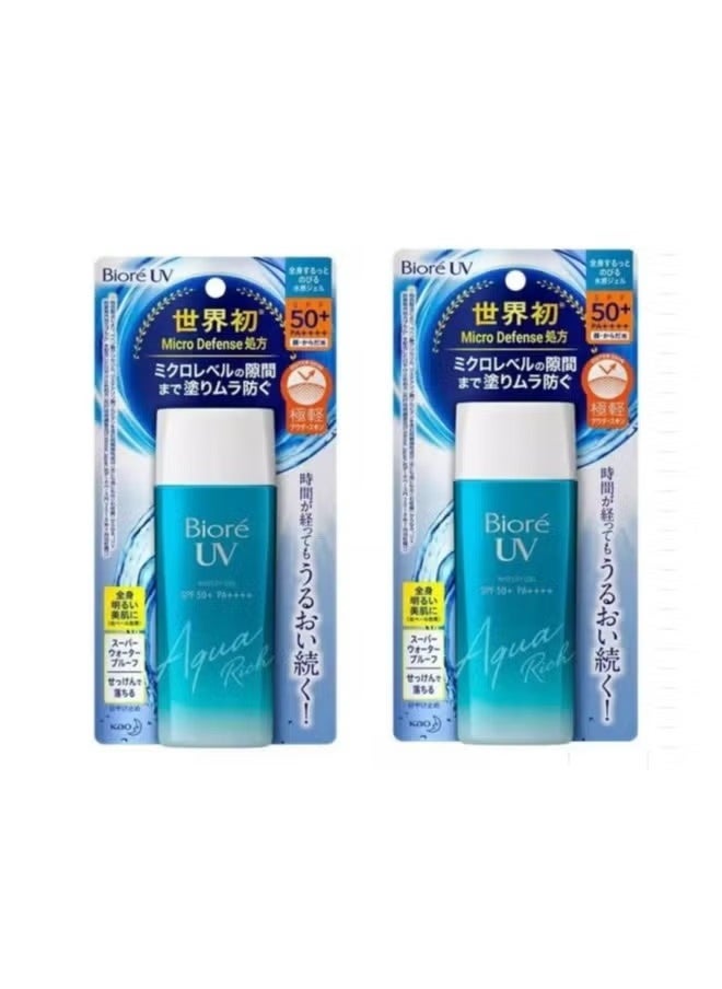 BIORÉ UV Aqua Rich Watery Gel Sunscreen SPF 50+ Pa++++90g,Pack of 2