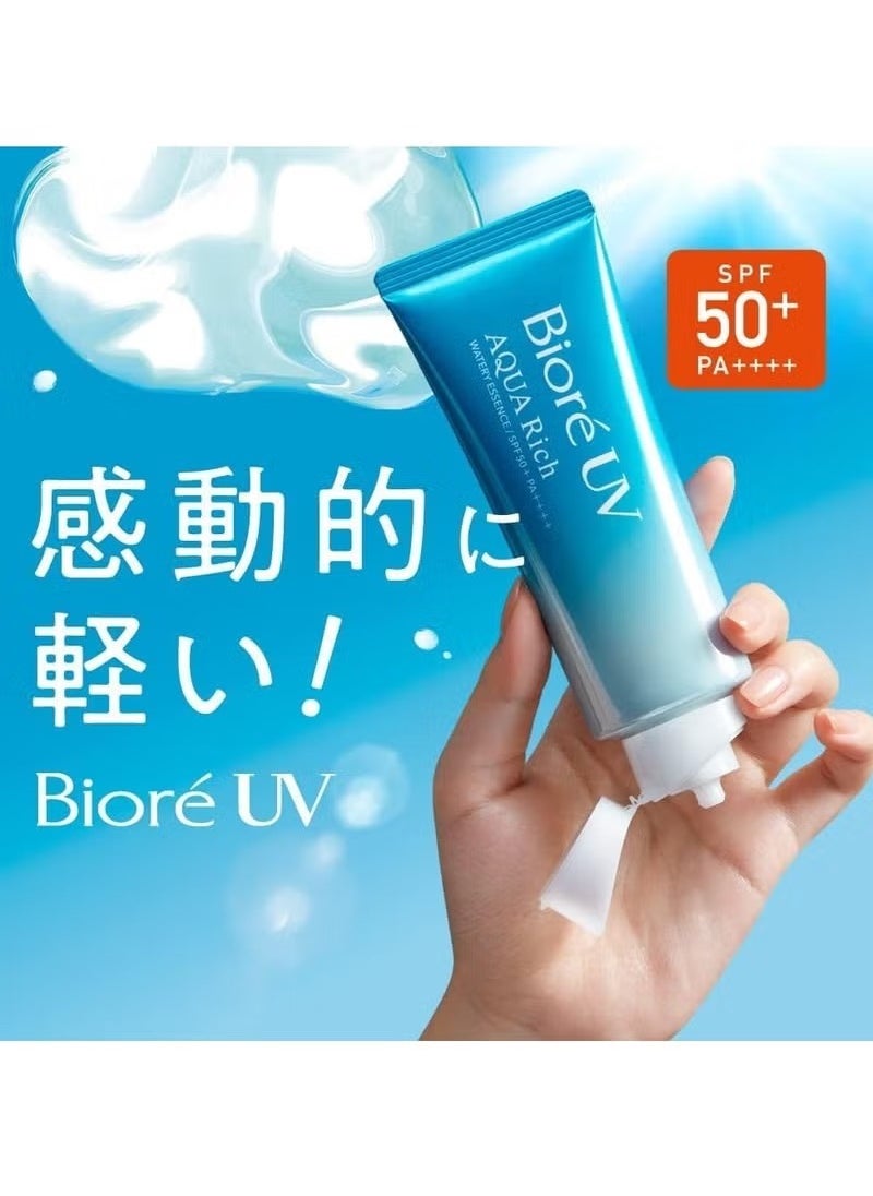Biore UV Aqua Rich Watery Essence Sunscreen Cream SPF 50+ PA++++, 70g,Pack of 3