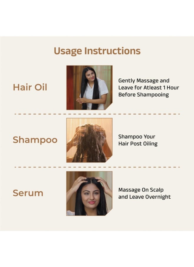 Customized Hair Fall Control Regimen for Dry - Oily Scalp & Straight Hair - Hair Oil + Shampoo - Vithan Pro Hair Growth Serum