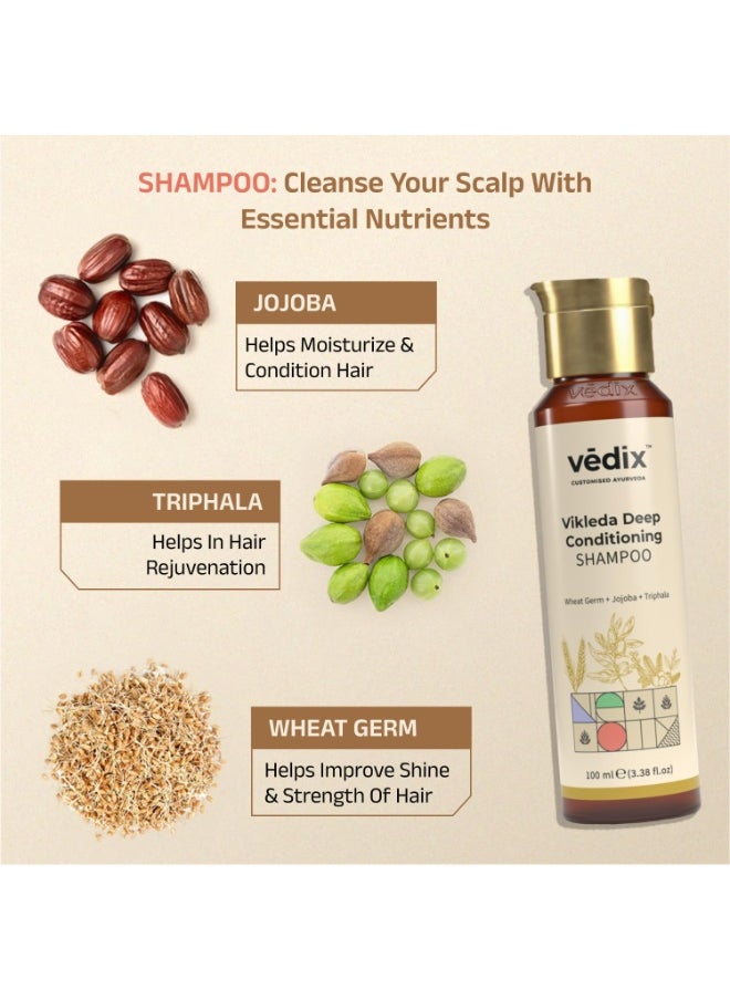 Customized Hair Fall Control Regimen for Dry - Oily Scalp & Straight Hair - Hair Oil + Shampoo - Vithan Pro Hair Growth Serum