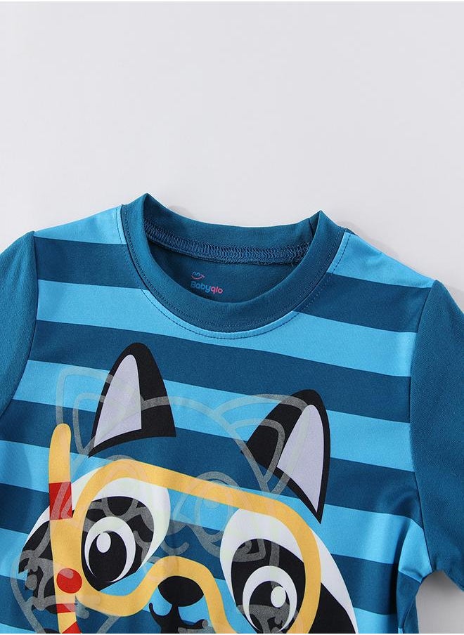 Snorkel Raccoon Ocean Dive Fun Pajama Set