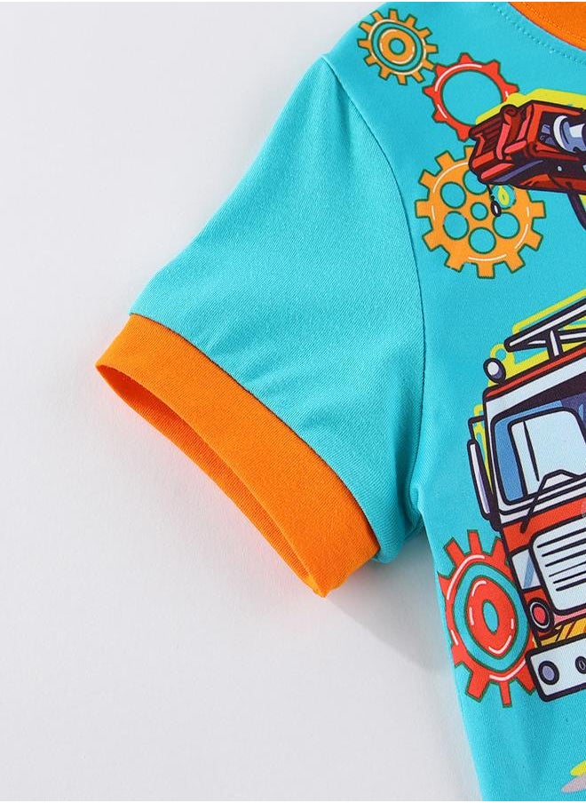 Fire Truck Rescue Mission Set Pajama Set