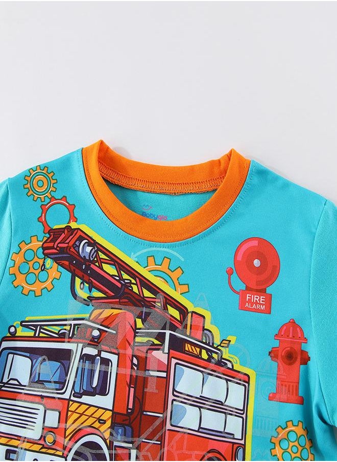 Fire Truck Rescue Mission Set Pajama Set