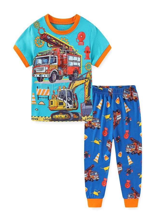 Fire Truck Rescue Mission Set Pajama Set