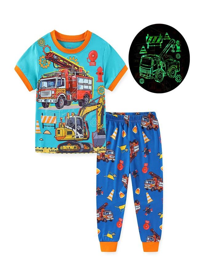 Fire Truck Rescue Mission Set Pajama Set