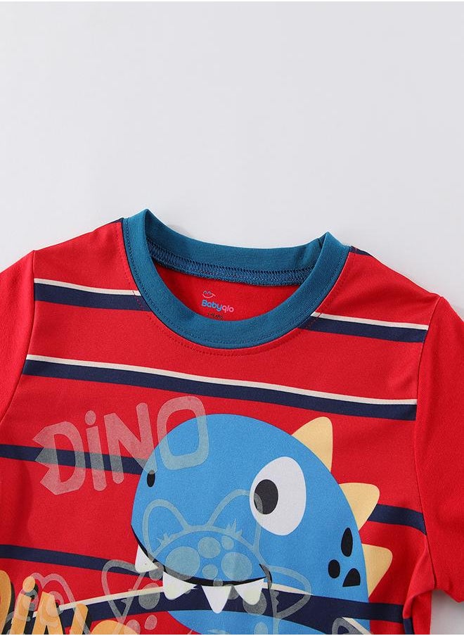 Blue Dino’s Leafy Jungle Trek Pajama Set