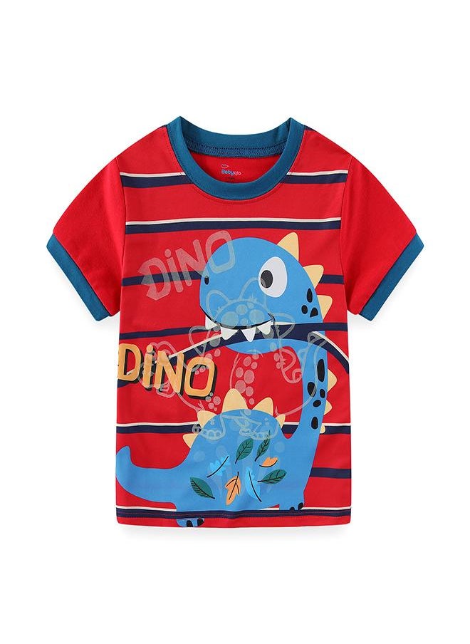 Blue Dino’s Leafy Jungle Trek Pajama Set