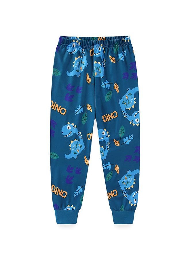 Blue Dino’s Leafy Jungle Trek Pajama Set
