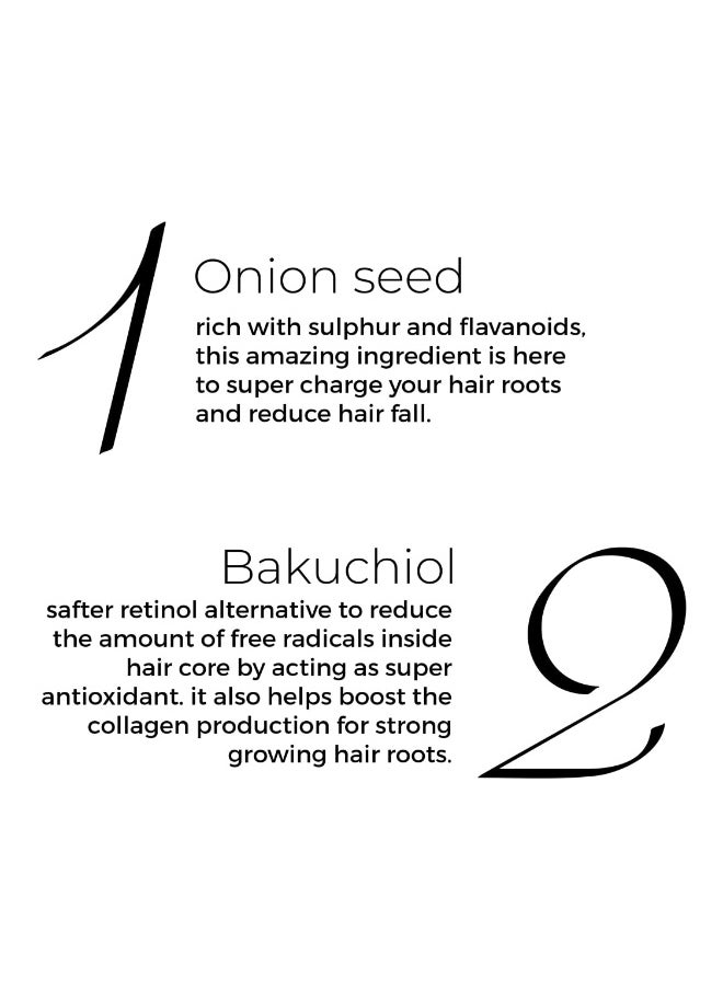 Onion Hair Oil Shots with Bakuchiol & Coconut Hair Oil for Hair Fall Control, Reduces hair fall, 100% Natural Hair Oil, (6ml *8 Vials)