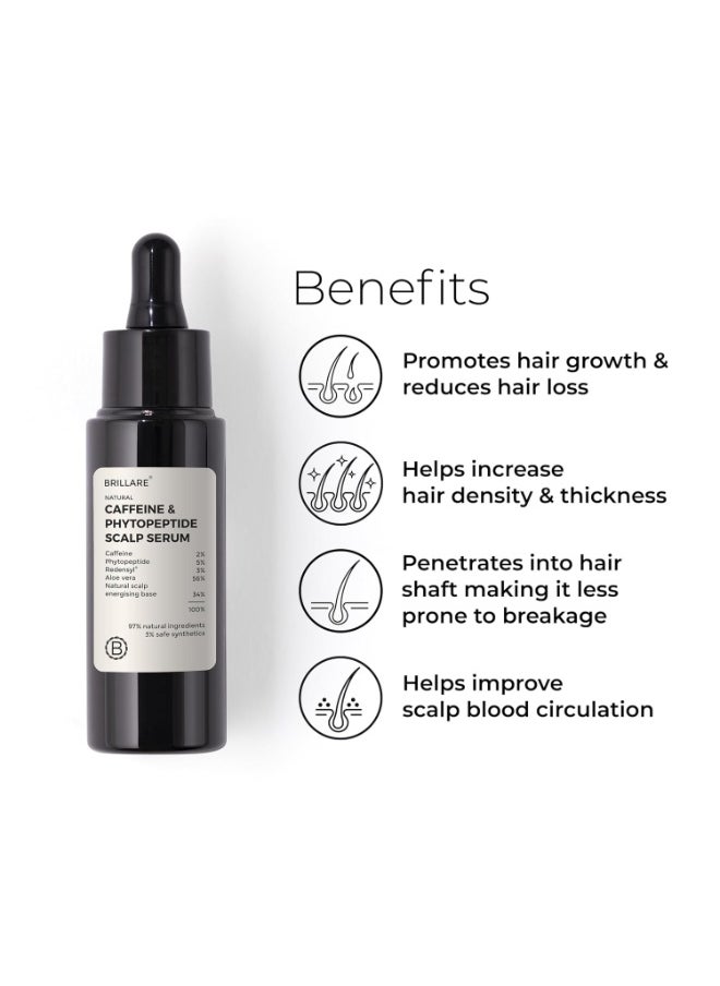 Natural Scalp Serum for Men & Women | Hair Growth Serum | Frizz-free, Smooth & Glossy Hair | Reduces Hair Loss, Dandruff & Strengthens Hair Shaft 30ml