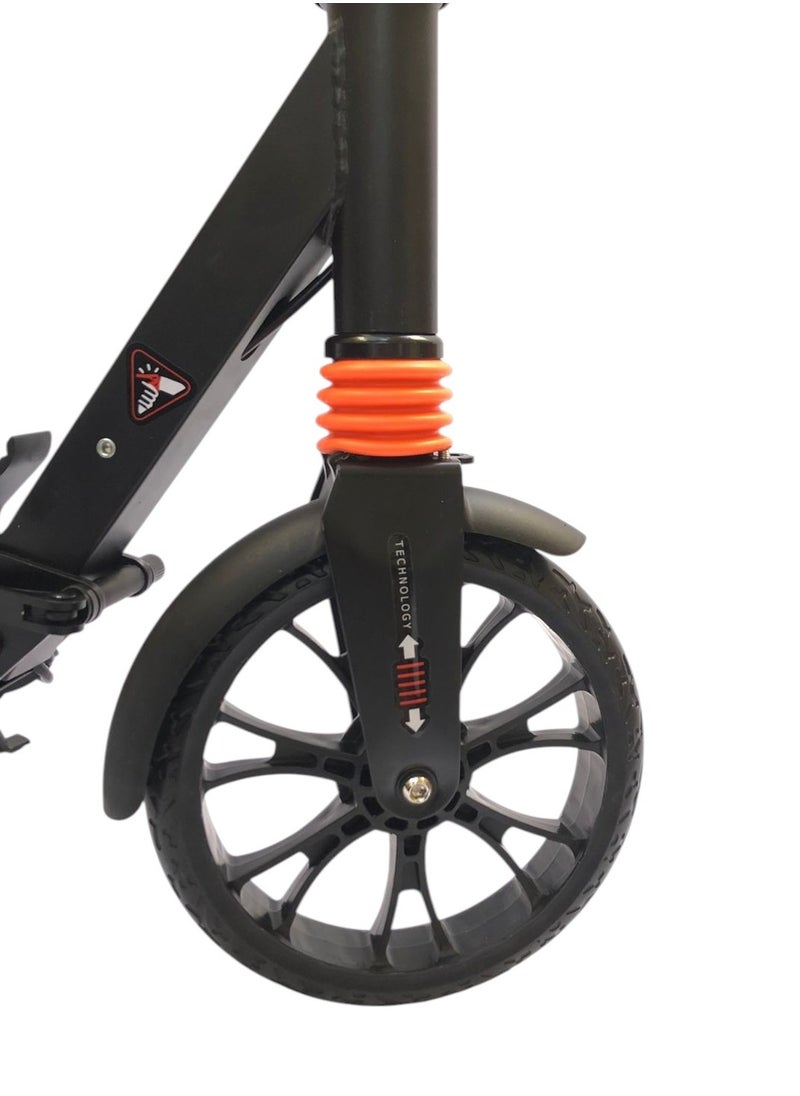 Scooters For Adults - With Double Shock Absorption System, Disc Brakes, 3 Height Adjustable, Support 100kg Weight, Suitable For Teenagers And Children Over 8 Years Old.black color