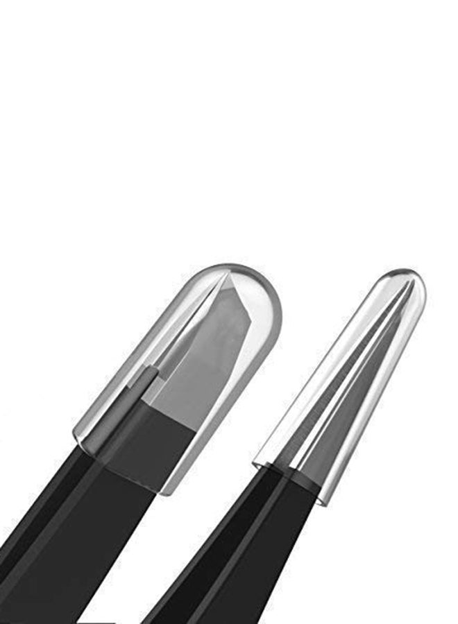 2-Piece Stainless Steel Tweezers Set