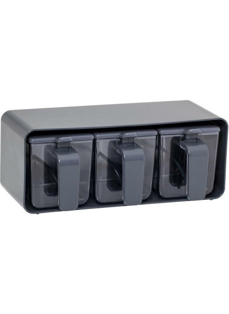 Triple Stand Spice Set Gray - 3X690 cc