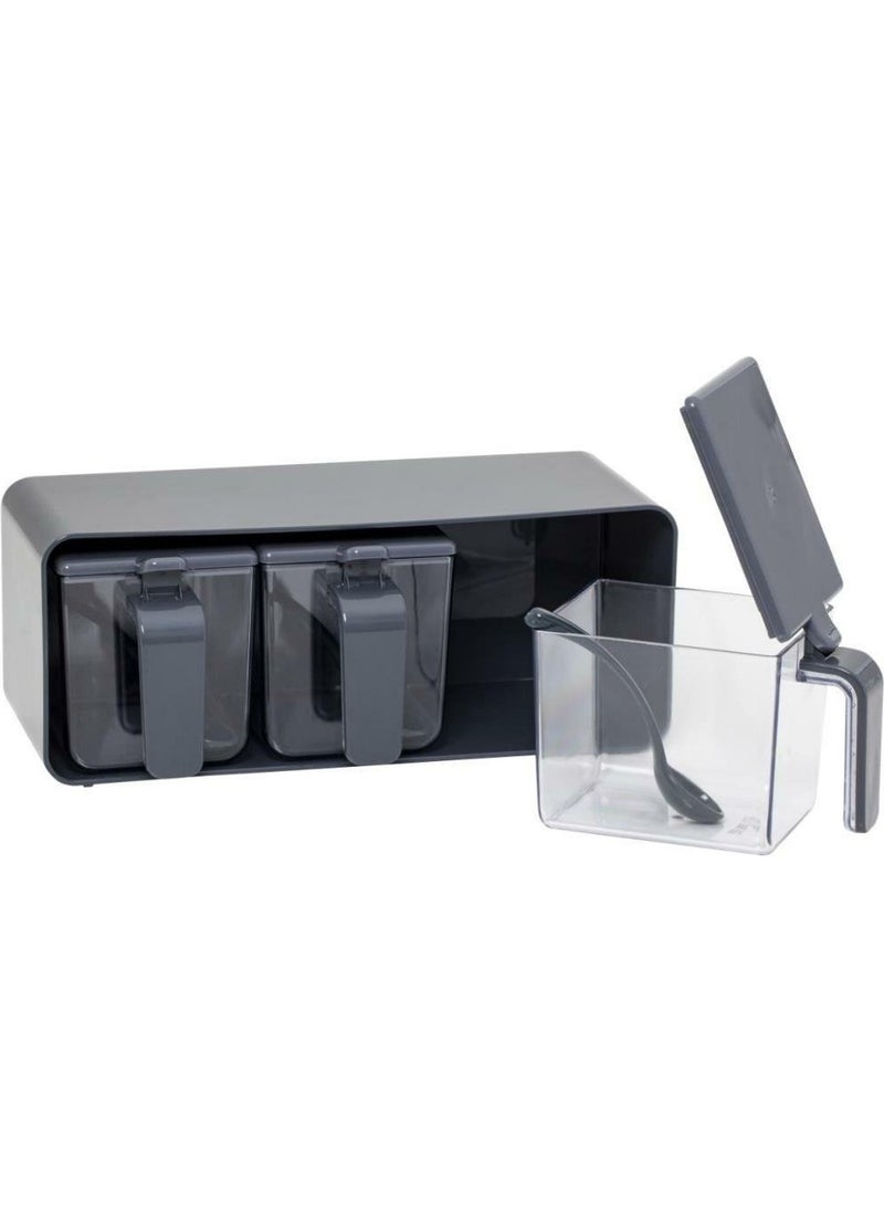 Triple Stand Spice Set Gray - 3X690 cc