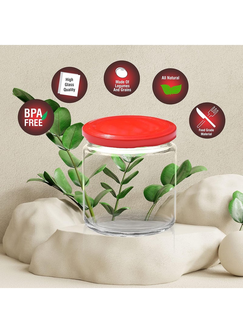 Pure Source India Glass Kitchen Storage Airtight Cookie Jar -190 ml, 12 Piece, Transparent