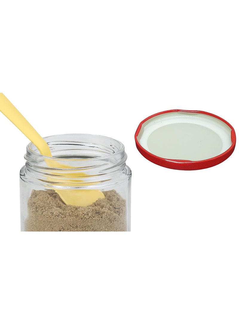 Pure Source India Glass Kitchen Storage Airtight Cookie Jar -190 ml, 12 Piece, Transparent