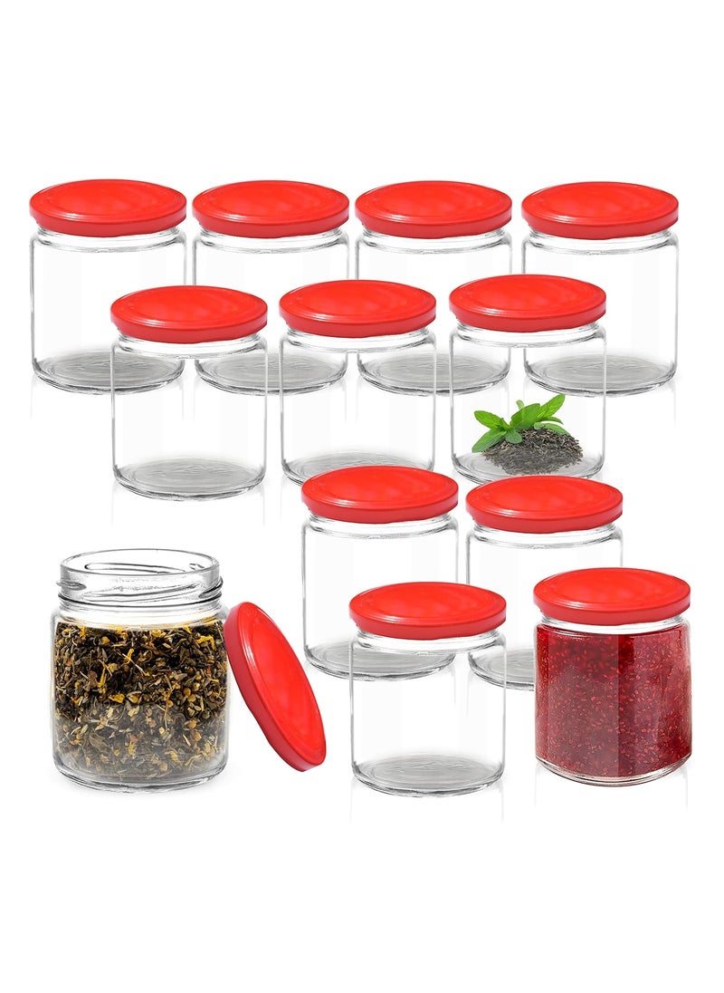 Pure Source India Glass Kitchen Storage Airtight Cookie Jar -190 ml, 12 Piece, Transparent