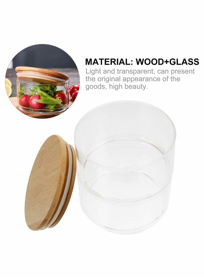 Stackable Airtight Glass Storage Jars with Lids for Kitchen Use Ideal for Nuts Pasta Spices Tea Coffee and More