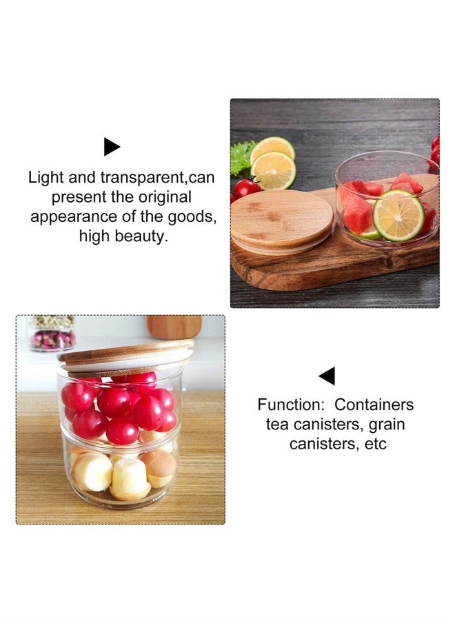 Stackable Airtight Glass Storage Jars with Lids for Kitchen Use Ideal for Nuts Pasta Spices Tea Coffee and More