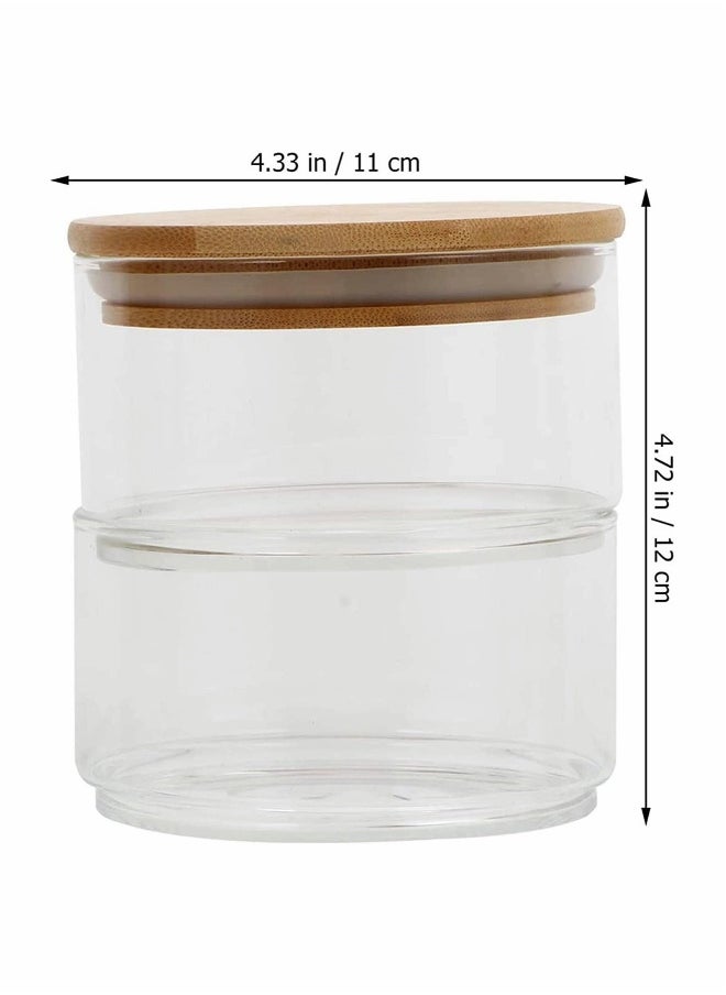 Stackable Airtight Glass Storage Jars with Lids for Kitchen Use Ideal for Nuts Pasta Spices Tea Coffee and More