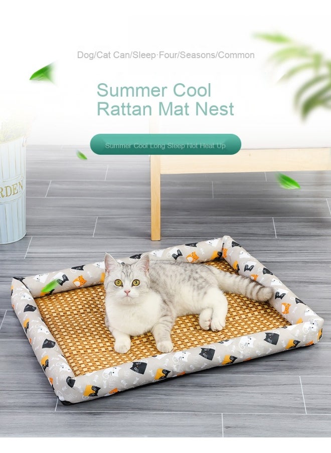 50*40cm Summer Pet Cooling Mat - Refreshing, Comfortable, and Breathable Heat Dissipation Design for Cats and Dogs Up to 8lbs