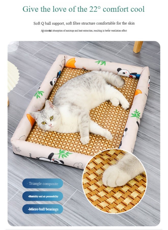 50*40cm Summer Pet Cooling Mat - Refreshing, Comfortable, and Breathable Heat Dissipation Design for Cats and Dogs Up to 8lbs
