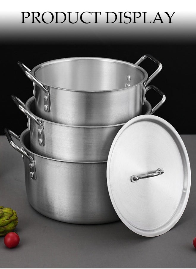 5-Piece Aluminum Cooking Pot Set With Lid And Handle, Large, Medium And Small, Suitable For Stews, 16 Cm / 18 Cm / 20 Cm / 22 Cm / 24 Cm Pots