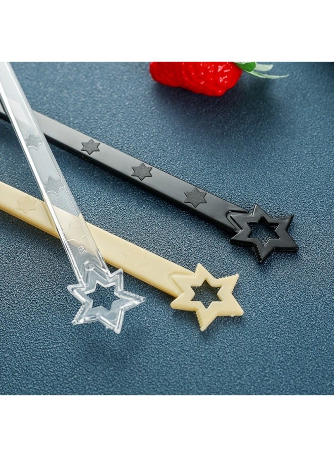 Disposable Long Handle Fork Spoon Baked Fairy Milk Tea Fruit Fish Take-out Dessert Ice Cream Spoon 21cm Fruit Fork Factory-Specifications:Buy 4 Get 1 Free Buy 8 Get 2 Free Buy More And Get More-Color:21cm Long Spoon Semi-transparent 100 Pieces Individually Packaged