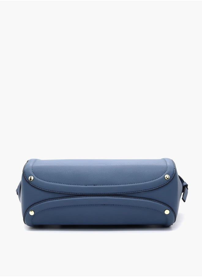 Solid Shopper Bag with Adjustable Strap