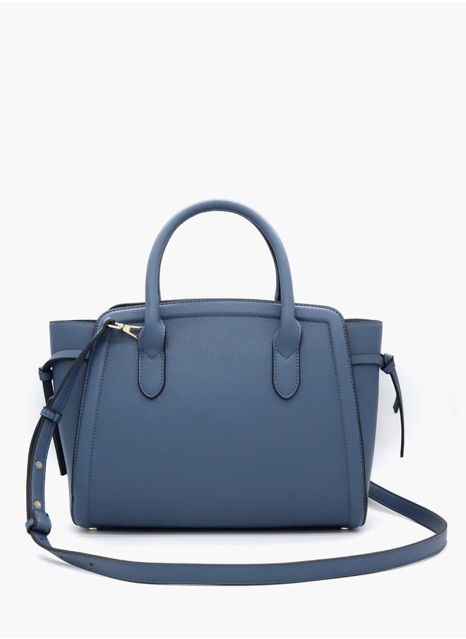 Solid Shopper Bag with Adjustable Strap