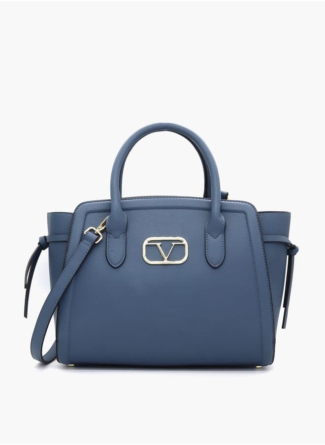 Solid Shopper Bag with Adjustable Strap