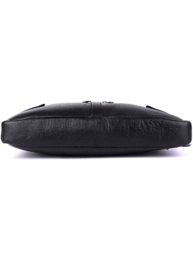 LAVERI Laptop Bag for Men - Leather Messenger Bag for Office - Fits up to 15 Inch Laptop - Shoulder Bag with Multiple Compartments - Executive Leather Bag for Work/Travel/Casual  - 2872