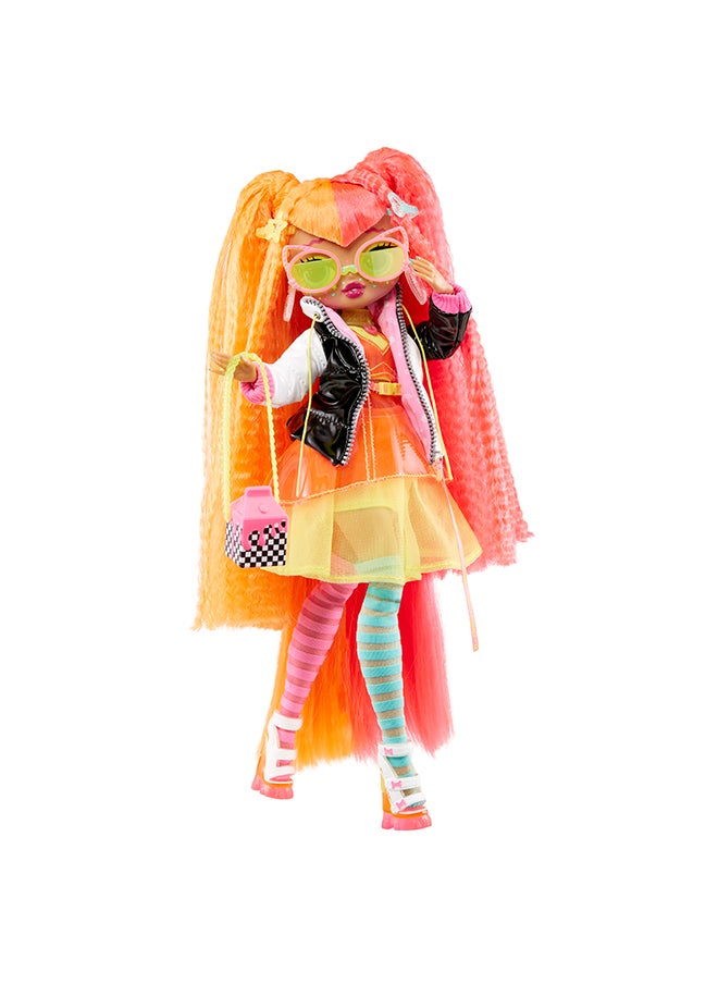 L.O.L. Surprise! 707 OMG Fierce Fashion Doll -  Neonlicious, 11.5-inch Doll with Surprises Including Outfits and Accessories