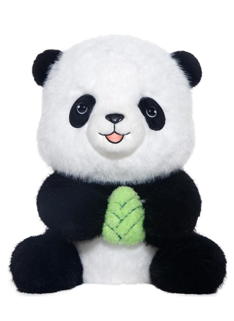 Stuffed Animal Toy,Soft and cuddly Plush, Panda hugging bamboo shoots，Bedtime Friend Birthday Easter Valentines Day Christmas Plush Toy Gifts for Girls Boys Kids,11.8in